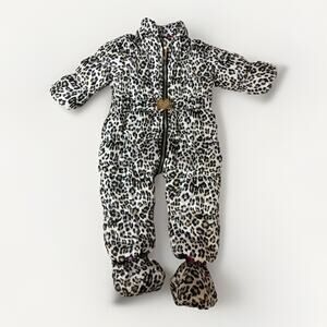 Juicy Couture Baby Snowsuit 3-6 Months Leopard Print One Piece Gir